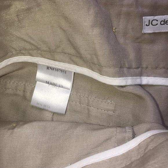 JC DE CASTELBAJAC Linen Silk Pants IT 48 US 12 - Picture 4 of 7